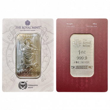 Royal Mint Odin 1oz .999 Fine Silver Minted Bullion Bar 60000 Mintage